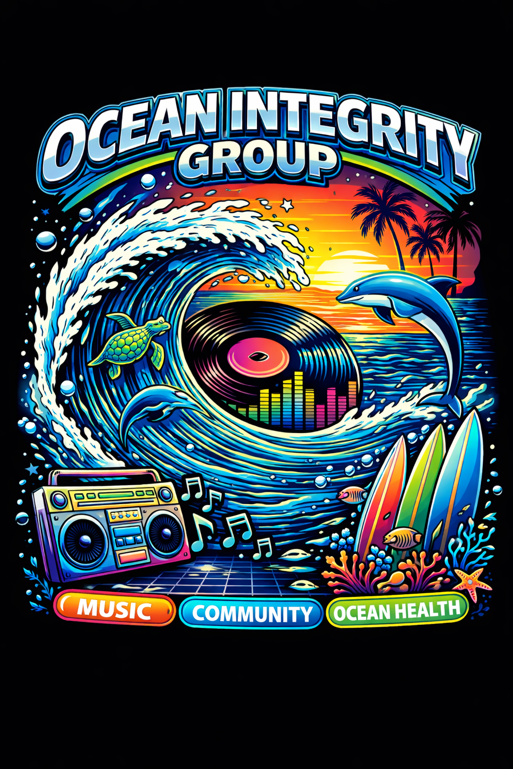OIG Miami Vintage tee design