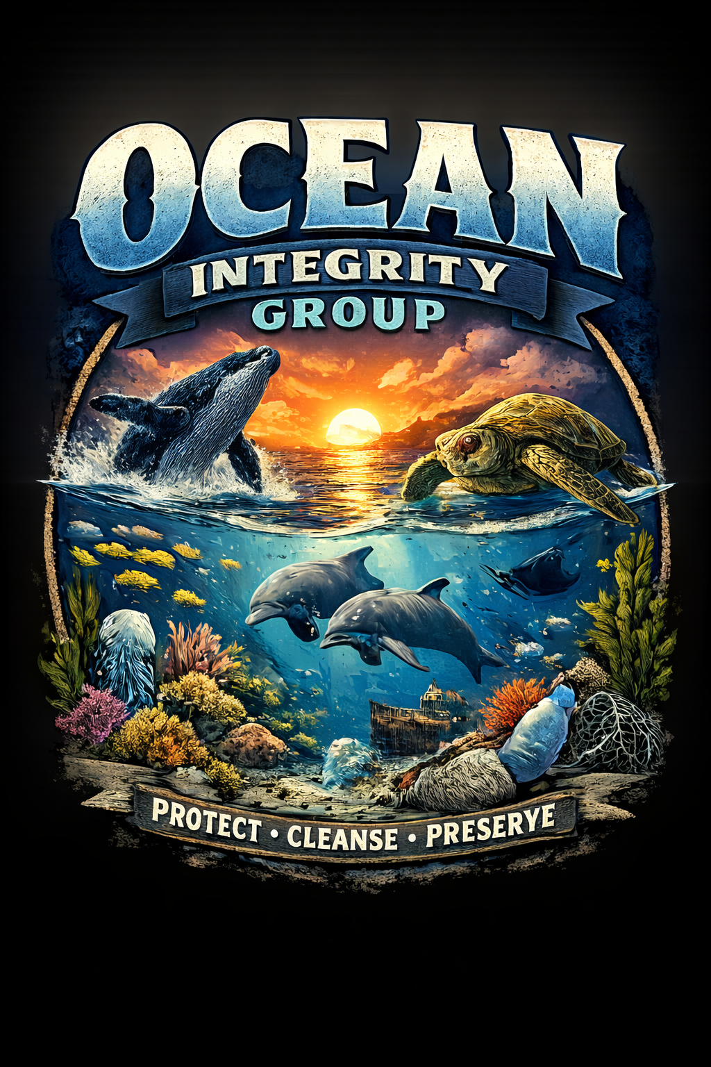 OIG Whale Turtle tee design