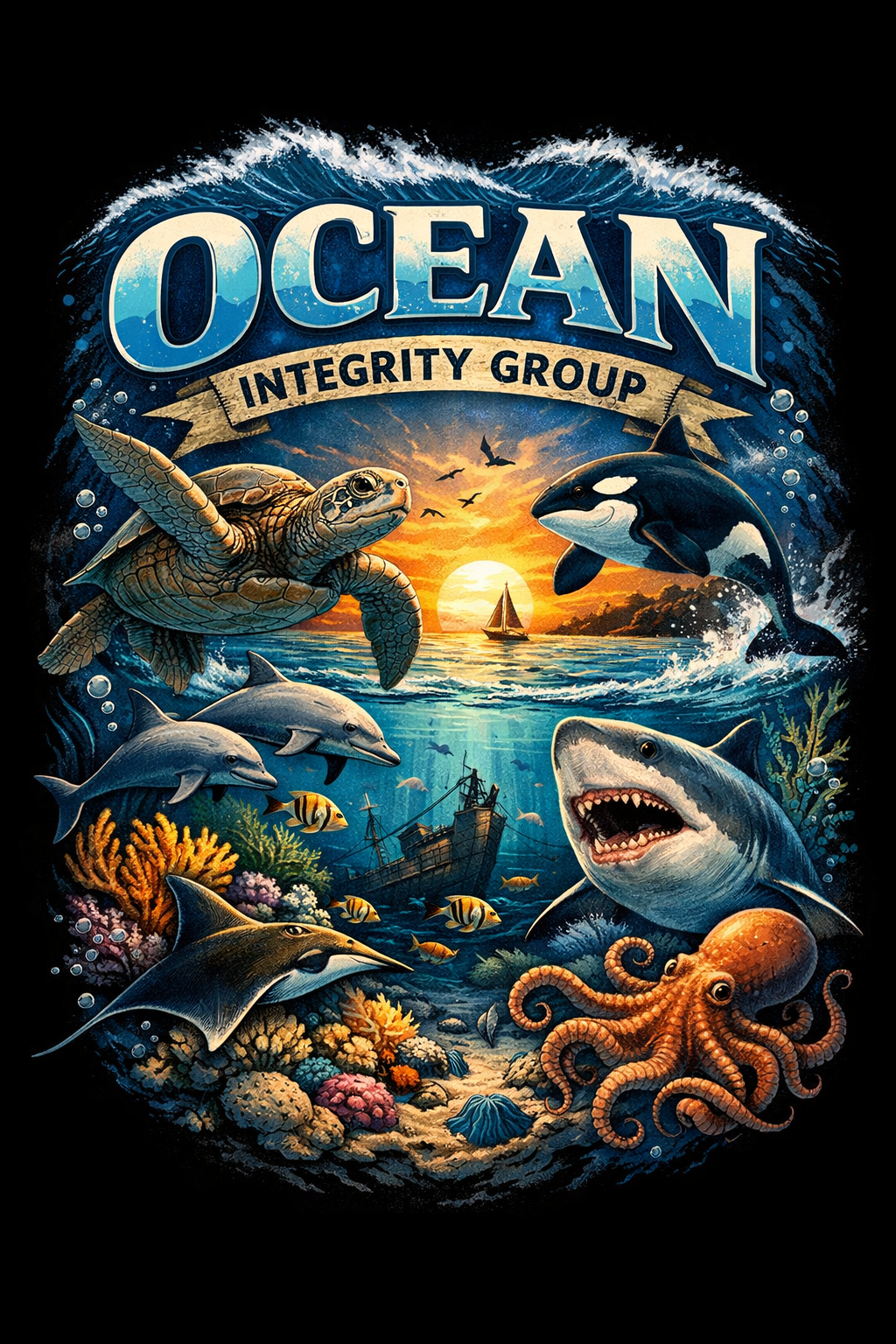 OIG Ocean Life tee design